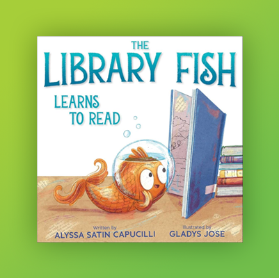 featured book cover - the library fish