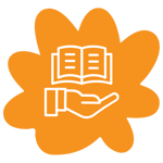 icon of a book in a hand