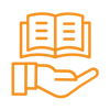 icon of a hand holding a book