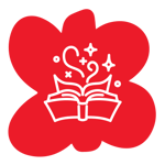 icon of a book with magical effects coming from it